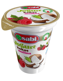 Jogurt kokos malina