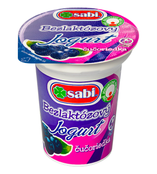 Bezlaktózový jogurt čučoriedka