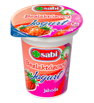Bezlaktózový jogurt jahoda
