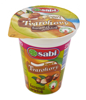 Jogurt tvarohový karamel oriešok
